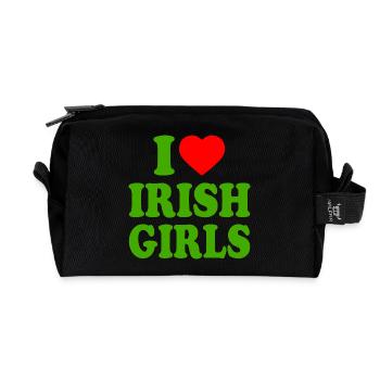 I love irish girls - Recycelte Kulturtasche - Schwarz - Vorne