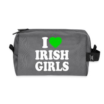 I love irish girls - Recycelte Kulturtasche - Anthrazit - Vorne