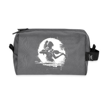 Female violinist - Recycled Toiletry Zip Bag - anthracite - Front