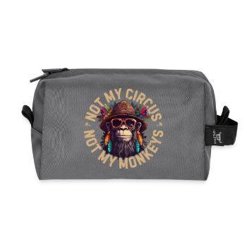 Not my circus, not my monkeys - Trousse de toilette en tissu recyclé - anthracite - Devant