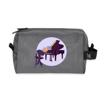 Piano à queue - Trousse de toilette en tissu recyclé - anthracite - Devant