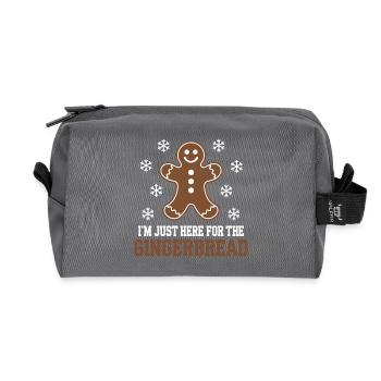 Gingerbread Lebkuchenmann Weihnachten - Recycelte Kulturtasche - Anthrazit - Vorne