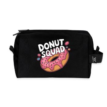 Donut Squad Donuts Doughnut - Recycelte Kulturtasche - Schwarz - Vorne