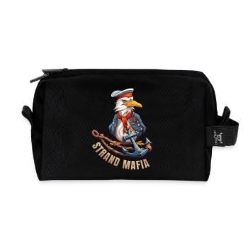 Seefahrer Adler mit Anker - Recycelte Kulturtasche - Schwarz - Vorne
