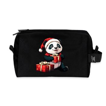 Noël Pandas - Trousse de toilette en tissu recyclé - noir - Devant