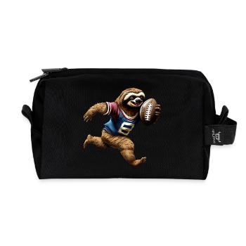 Rugby Faultier - Recycelte Kulturtasche - Schwarz - Vorne