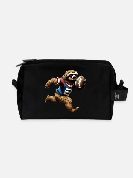 Rugby Faultier - Recycelte Kulturtasche - Schwarz