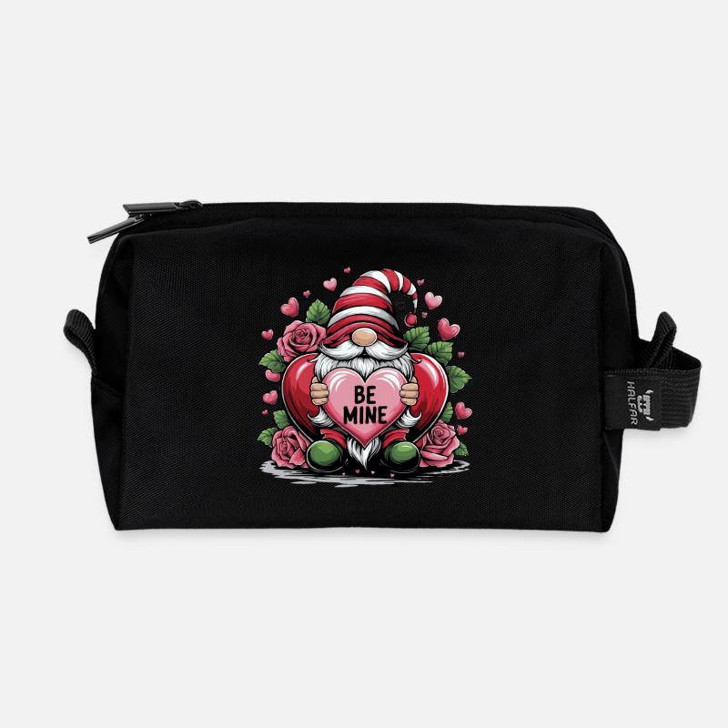 Be Mine - Recycelte Kulturtasche - Schwarz