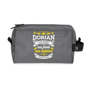 DORIAN UN NOM UNE FIERTÉ AUCUN RIVAL - Trousse de toilette en tissu recyclé - anthracite - Devant