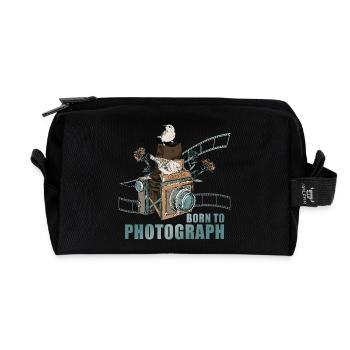 Born to Photograph - Recycelte Kulturtasche - Schwarz - Vorne