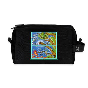 Lustige Kawaii Niedliche Baum Ast Klopfen Klassische Kunst - Recycelte Kulturtasche - Schwarz - Vorne