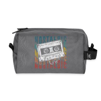 Cassette Radio 80s Vintage Childhood - Recycled Toiletry Zip Bag - anthracite - Front