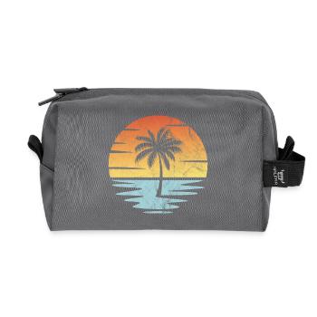 Sonnenuntergang am Strand - Recycelte Kulturtasche - Anthrazit - Vorne