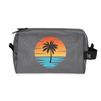 Sonnenuntergang am Strand - Recycelte Kulturtasche - Anthrazit - Vorne