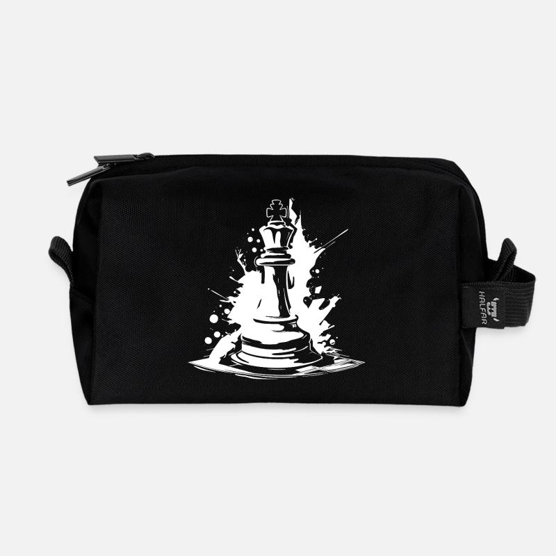 Schachfigur - Recycelte Kulturtasche - Schwarz