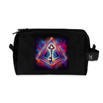 The Lost Key - Recycled Toiletry Zip Bag - black - Front