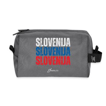 Flagge von Slowenien, slowenischer Stolz - Recycelte Kulturtasche - Anthrazit - Vorne