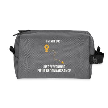 Field Reconnaissance GIS Survey Mapping Humor - Recycled Toiletry Zip Bag - anthracite - Front