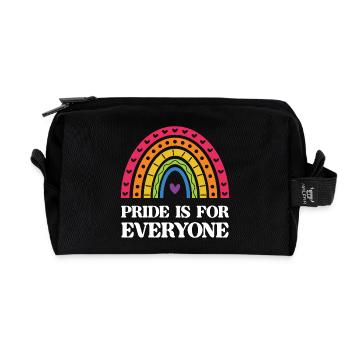 LGBT Pride Month - Pride is for Everyone - Recycled Toiletry Zip Bag - black - Front