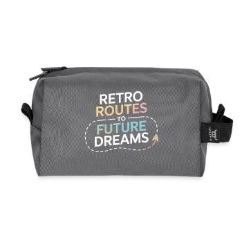 Retro Routes Future Dreams Boussole Carte - Trousse de toilette en tissu recyclé - anthracite - Devant