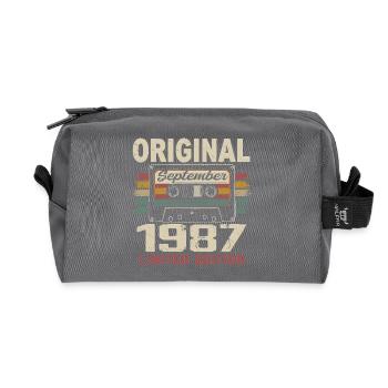Septembre 1987 Anniversaire, Né en Septembre 1987 - Trousse de toilette en tissu recyclé - anthracite - Devant