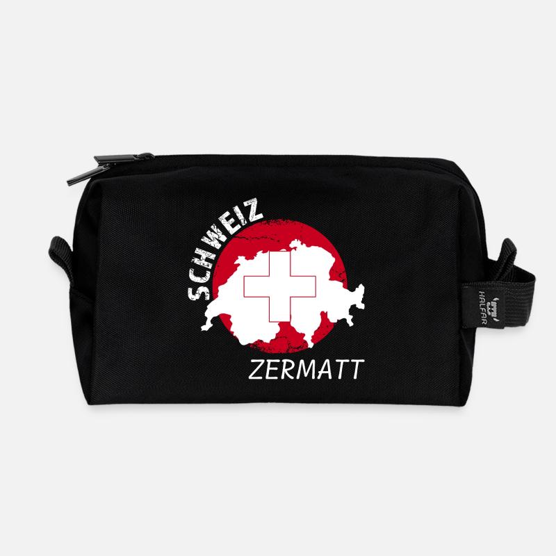 Zermatt - Recycelte Kulturtasche - Schwarz