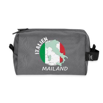 Milan - Recycled Toiletry Zip Bag - anthracite - Front