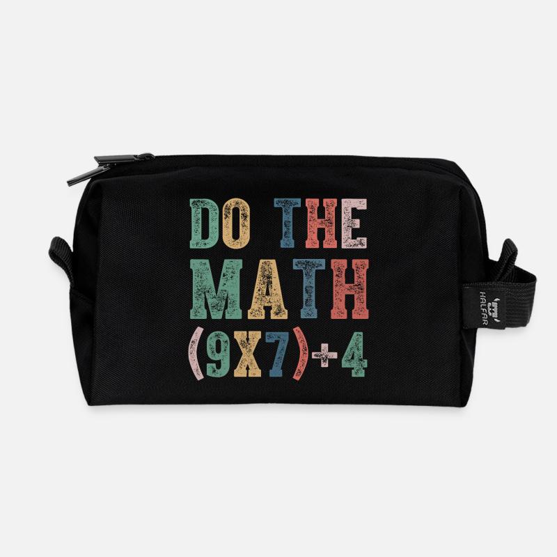 Faire le Math 67 Mème Drôle Six Sept - Trousse de toilette en tissu recyclé - noir