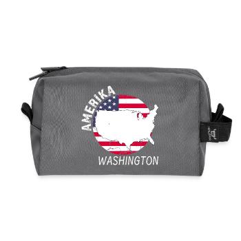 Washington - Recycelte Kulturtasche - Anthrazit - Vorne