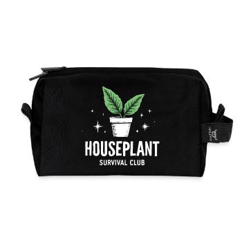 Houseplant Survival Club Plants - Recycled Toiletry Zip Bag - black - Front