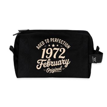 Février 1972 - February 1972 - Recycled Toiletry Zip Bag - black - Front