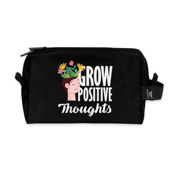 Plant Lovers Positive Plants Grow - Recycled Toiletry Zip Bag - black - Front