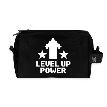 Pfeil Hoch Pixel Gaming - Recycelte Kulturtasche - Schwarz - Vorne