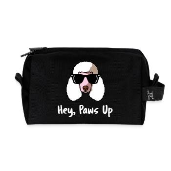 Lunettes de soleil caniche drôles, cadeau Hey Paws Up - Trousse de toilette en tissu recyclé - noir - Devant