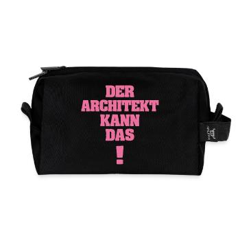 architecte - Trousse de toilette en tissu recyclé - noir - Devant