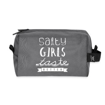 Salty Girls Taste Better - Recycled Toiletry Zip Bag - anthracite - Front