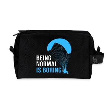 Skydive Paragliding - Recycelte Kulturtasche - Schwarz - Vorne