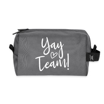 Hourra, l’équipe ! Hourra, équipe de fans de sport sans méfiance - Trousse de toilette en tissu recyclé - anthracite - Devant