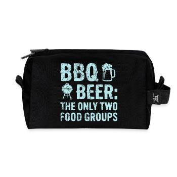 BBQ Shirt, Hoodie für Grillmeister und Grillfans - Recycelte Kulturtasche - Schwarz - Vorne