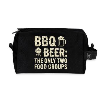 BBQ Shirt, Hoodie für Grillmeister und Grillfans - Recycelte Kulturtasche - Schwarz - Vorne
