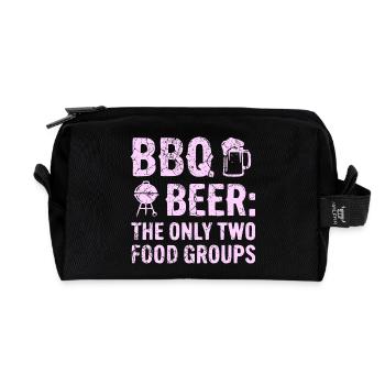 BBQ Shirt, hoodie, geschenkidee für Grillmeister - Recycelte Kulturtasche - Schwarz - Vorne