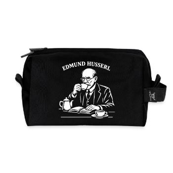 Husserl-Kaffeestudie - Recycelte Kulturtasche - Schwarz - Vorne