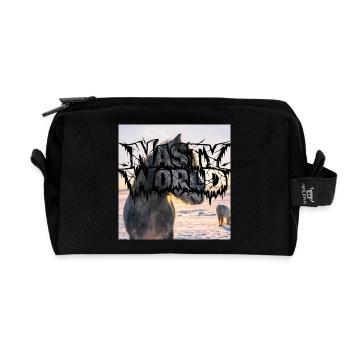 Dark Horse Silhouette Logo - Recycelte Kulturtasche - Schwarz - Vorne