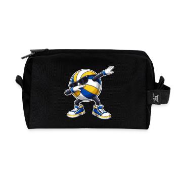 Volleyball Dab Volleyball Player Dabbing - Recycled Toiletry Zip Bag - black - Front