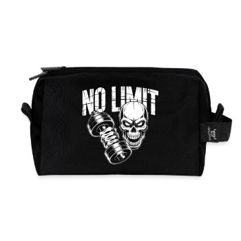 No Limit Skull Power Design - Recycled Toiletry Zip Bag - black - Front
