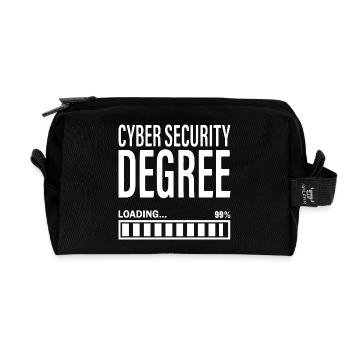Cybersecurity Student Engineer Cyber Security - Recycled Toiletry Zip Bag - black - Front