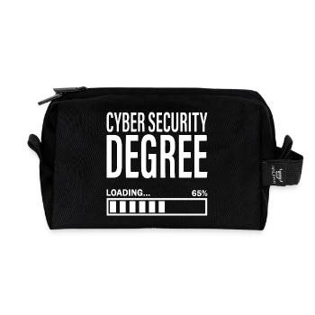 Cybersecurity Student Engineer Cyber Security - Recycled Toiletry Zip Bag - black - Front