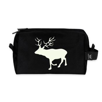Deer Roe Deer - Recycled Toiletry Zip Bag - black - Front