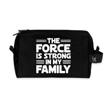 Die Macht ist stark in meiner Familie - Recycelte Kulturtasche - Schwarz - Vorne