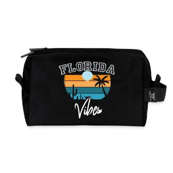 Florida Vibes Retro Florida - Recycelte Kulturtasche - Schwarz - Vorne